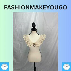 CROCHET WIDE NECK & SHOULDER COLLAR VINTAGE DESIGN NEW HANDMADE ELEGENT LOOK